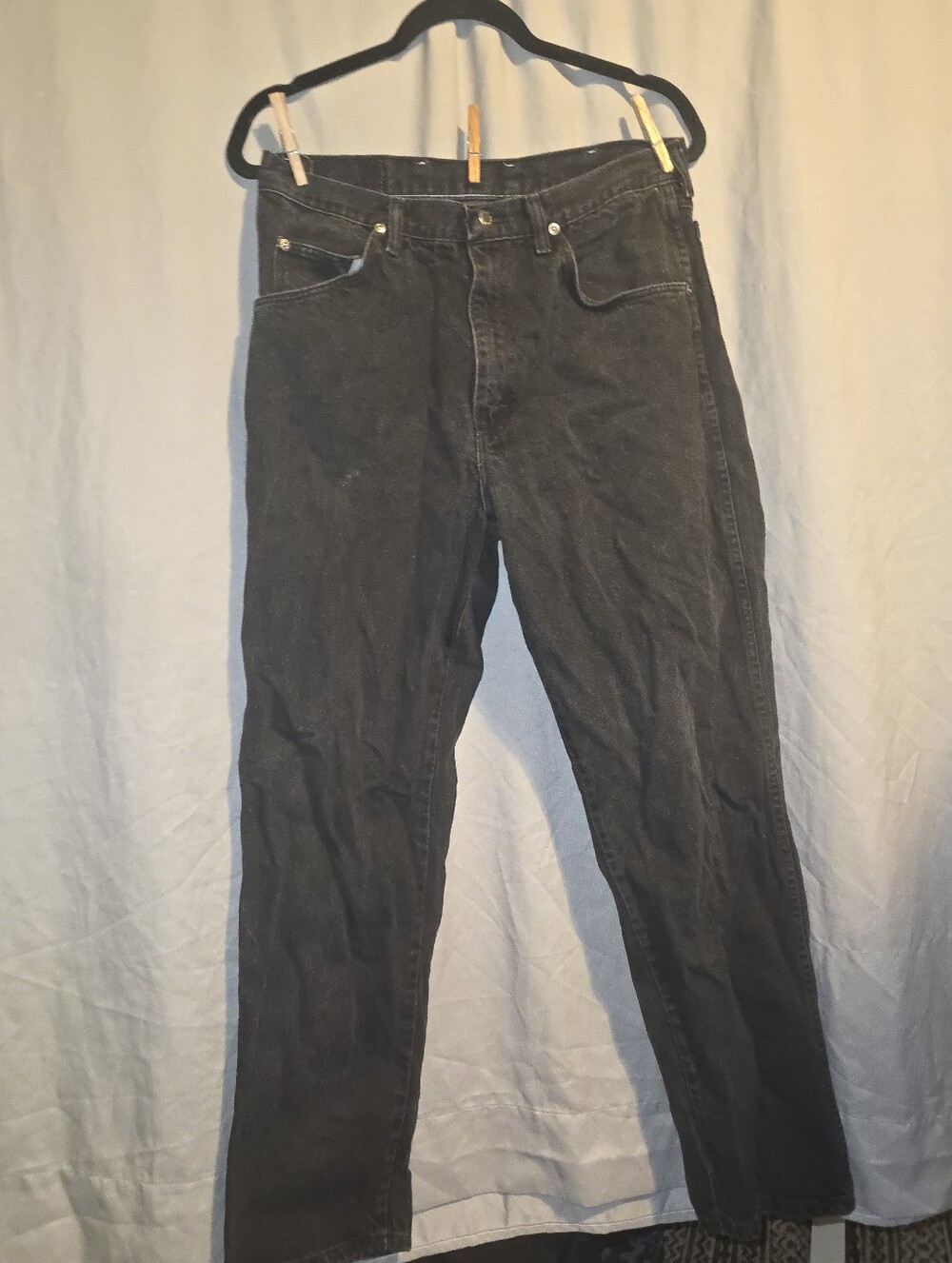 Wrangler Men's Black Straight Jeans